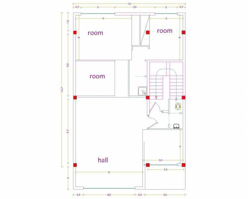 پلان مسکونی 10*13